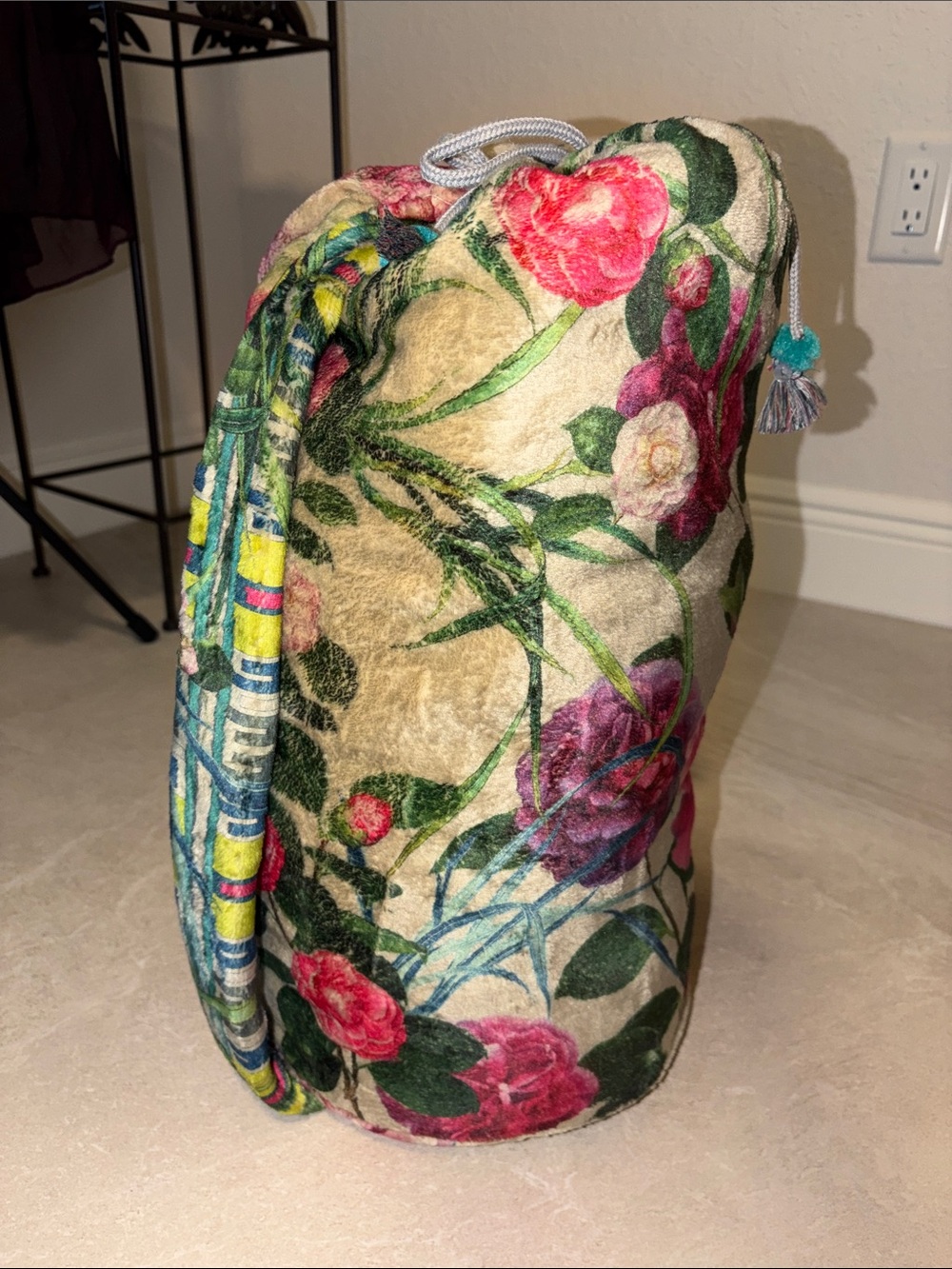 Johnny Was Blanket with Boho Drawstring Bag - Picture 2 of 7